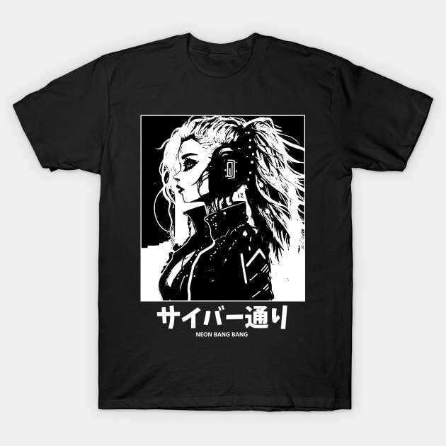 Cyberpunk Anime Japan Streetwear Japanese Manga Aesthetic T-Shirt by Neon Bang Bang